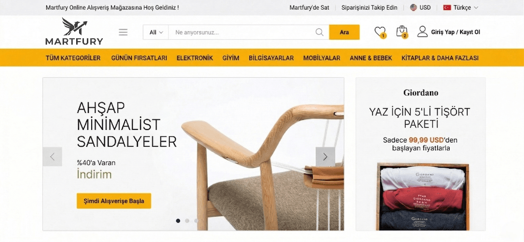 Responsive e-ticaret sitesi ve mobil satış yazılımı.