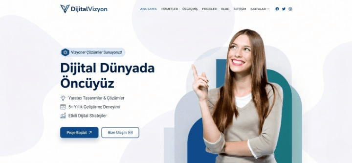 Dönüşüm odaklı modern web tasarım görseli